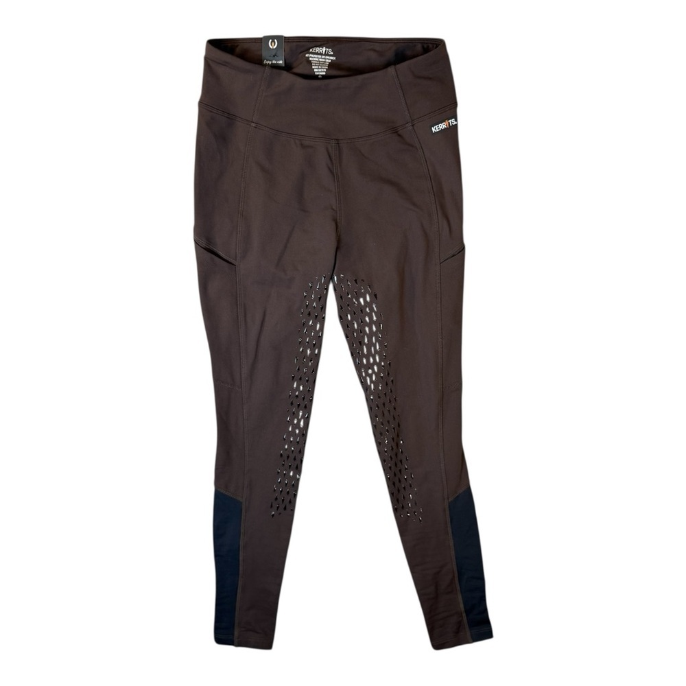 Kerrits Equestrian Thermo Tech 2.0 Full Leg Tights Brown Women's Size Small NWT